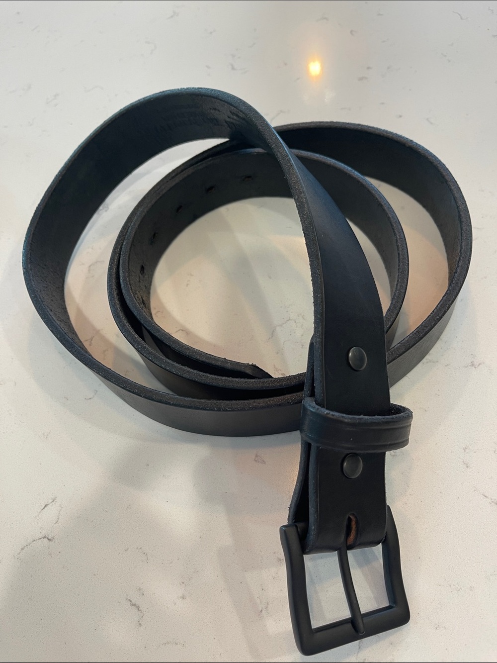 Hanks Belts Full Grain Black Leather Men’s Belt Size 60